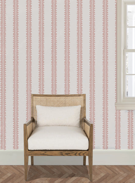 Forged Vine in Rose- Wallpaper