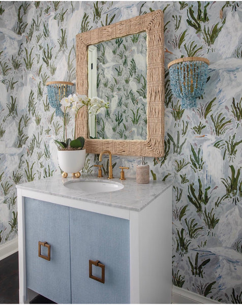 Carolina in French Garden- Wallpaper