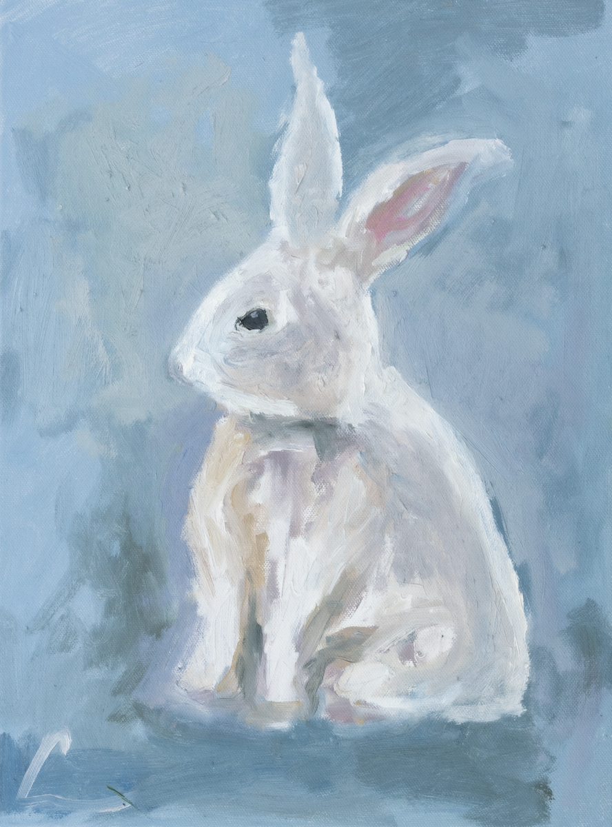 White Bunny PRINT – Jordan Connelly Studio - Main Image