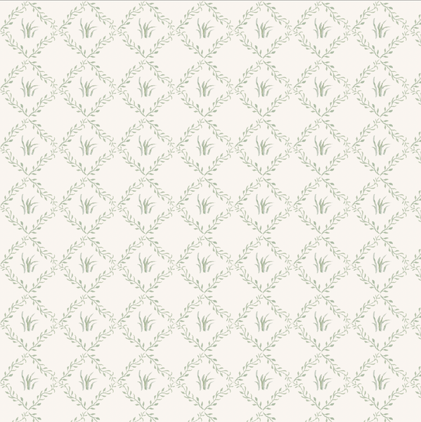 Garden Trellis in Cream- Wallpaper