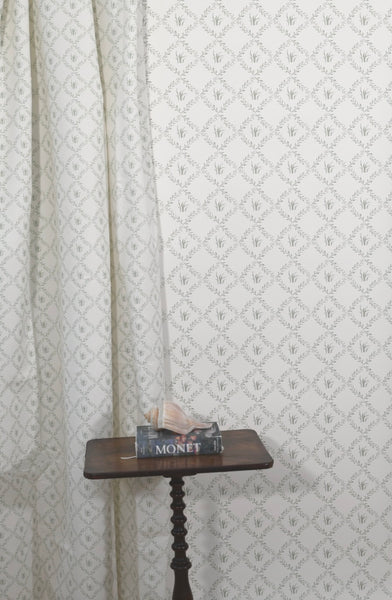 Garden Trellis in Cream- Wallpaper