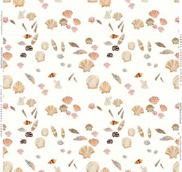Shell Hunt in Sand- Wallpaper