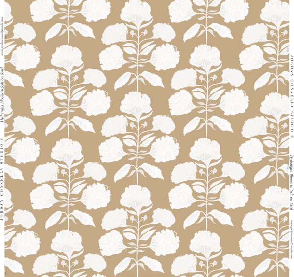 Hydrangea Bloom in Salt on Sand- Wallpaper