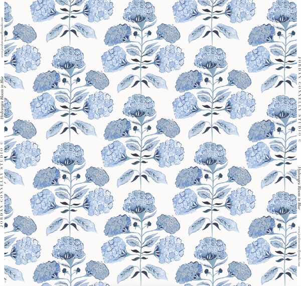 Hydrangea Bloom in Blue- Wallpaper