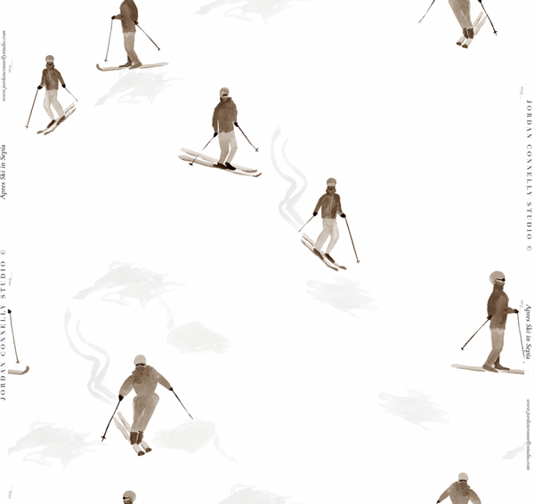 Apres Ski in Sepia- Wallpaper