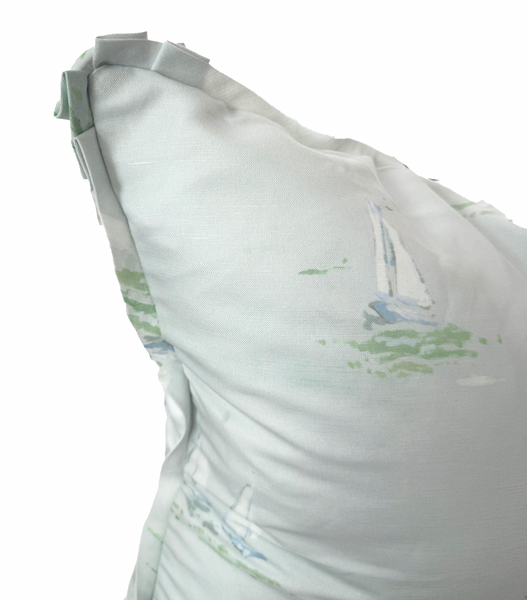 24x24 Sailboats for Pearce Pillow Cover- Self Flange