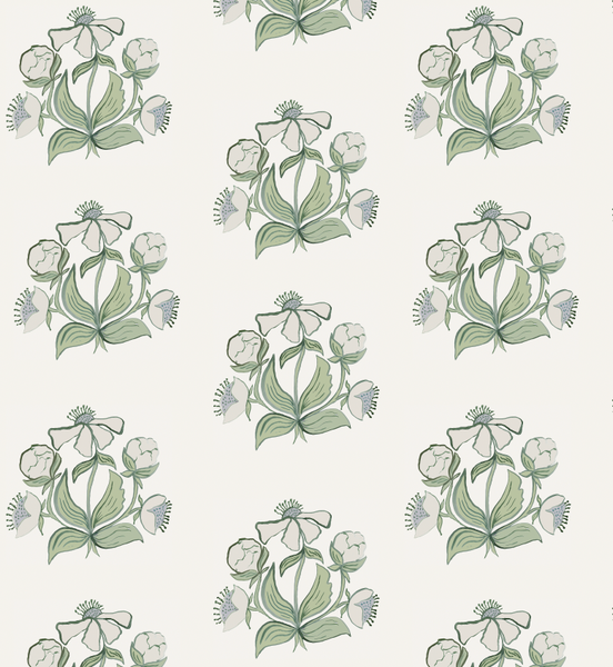 Peony Bundle in Garden- Wallpaper