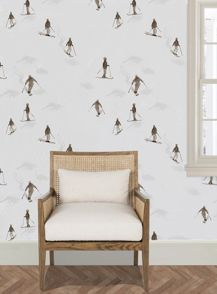 Apres Ski in Sepia- Wallpaper