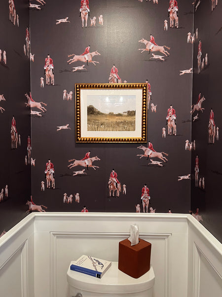 Fox Hunt for Kent in Coal- Wallpaper