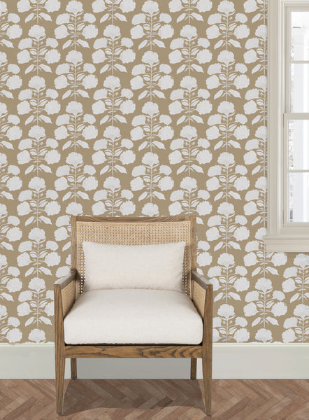 Hydrangea Bloom in Salt on Sand- Wallpaper