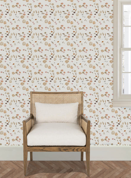 Shell Hunt in Sand- Wallpaper