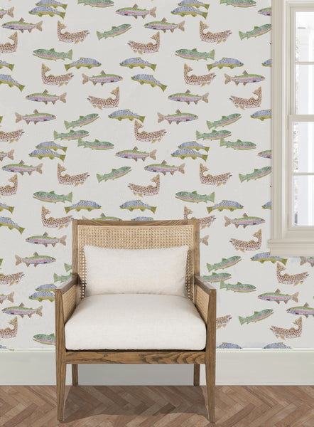 Tight Lines in Cream- Wallpaper