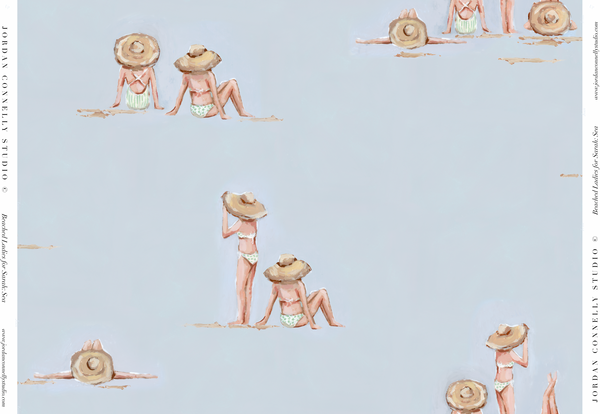 Beached Ladies in Sea- Wallpaper