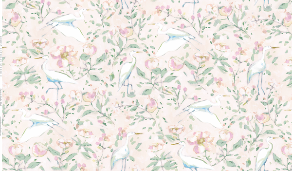 Egrets for Hadley in Blush- Fabric