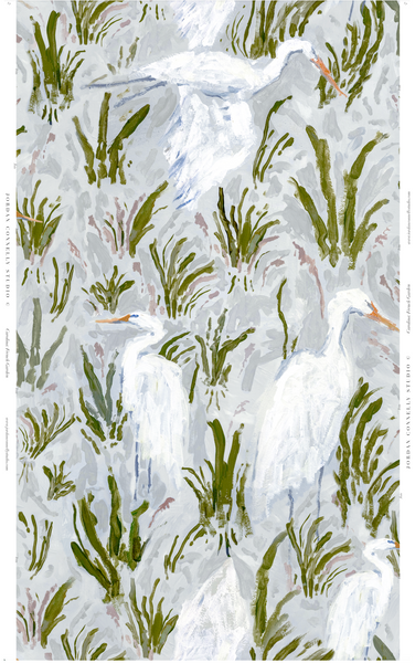 Carolina in French Garden- Wallpaper