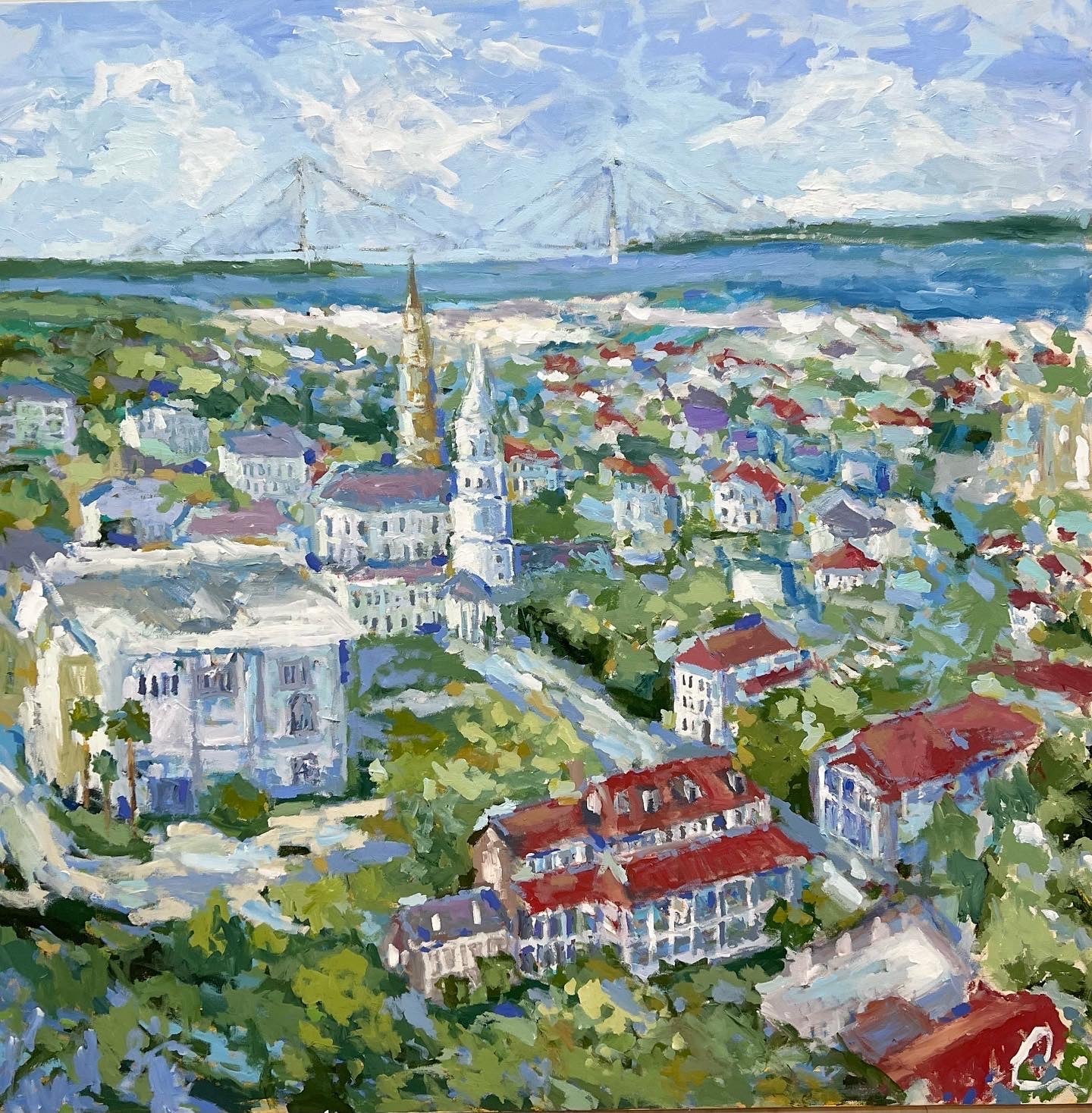 Holy City (7a)- 48x48 (Canvas Print Comes Framed)