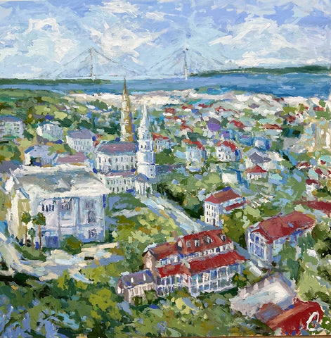 Holy City (7a)- 48x48 (Canvas Print Comes Framed)