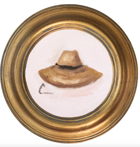 Beach Hat -5x5 (~7"x7 framed)