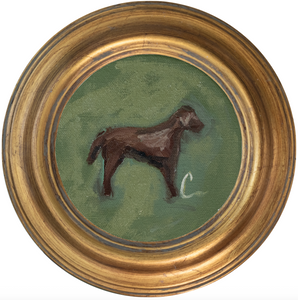 Chocolate Lab 2-5x5 (~7"x7 framed)