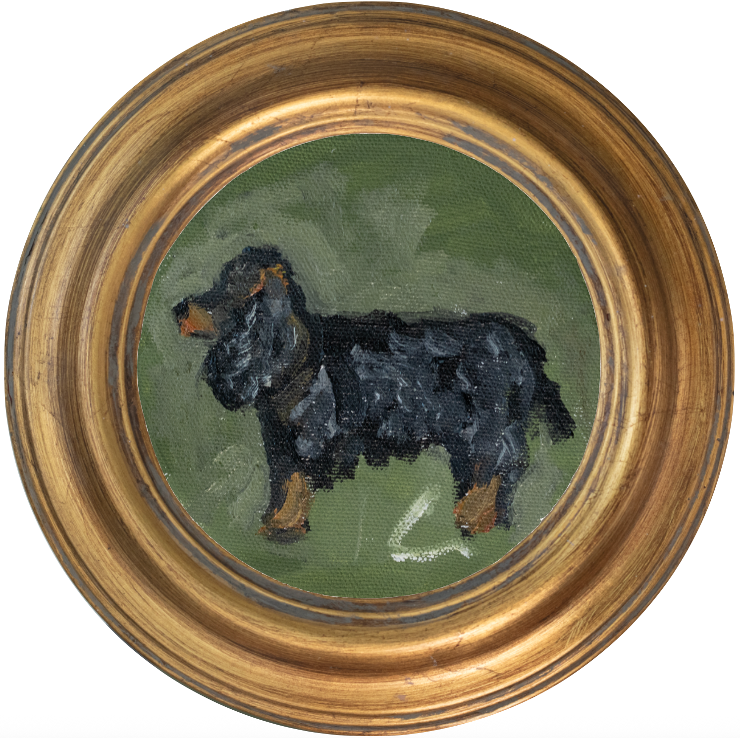 Cocker Spaniel-5x5 (~7"x7 framed)