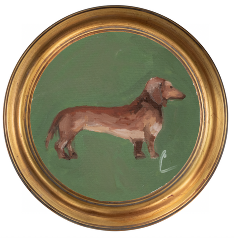 Dachshund 1 -8x8 (~10"x10 framed)