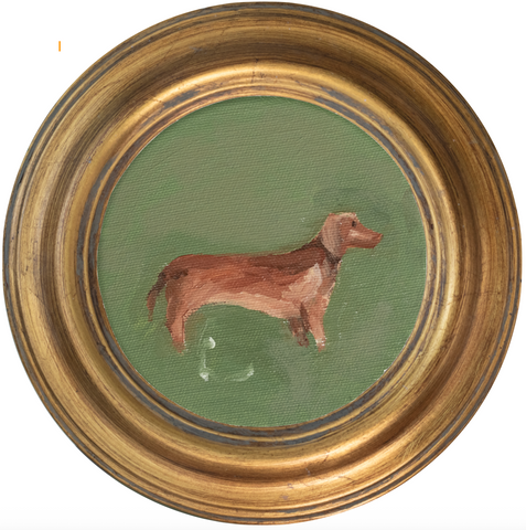 Dachshund 2 -5x5 (~7"x7 framed)