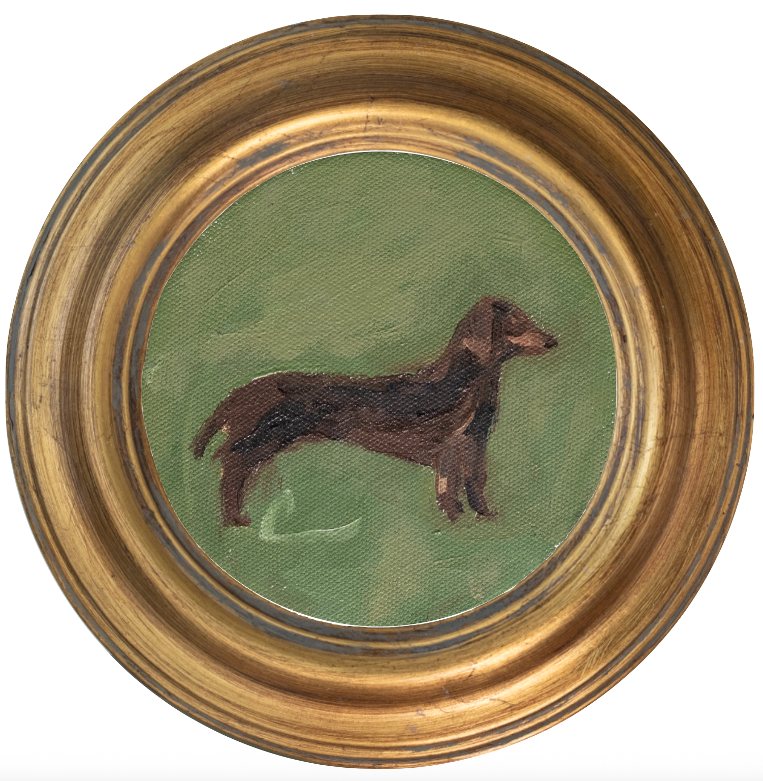 Dachshund 3 -5x5 (~7"x7 framed)