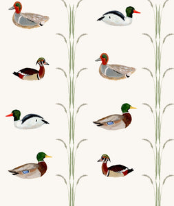 Ducks for Nicholas in Cream- Fabric