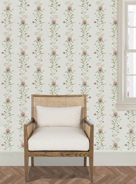 French Vine in Rose Garden- Wallpaper