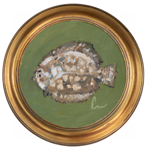 Flounder -8x8 (~10"x10 framed)