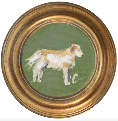 Golden Retriever 3 -5x5 (~7"x7 framed)