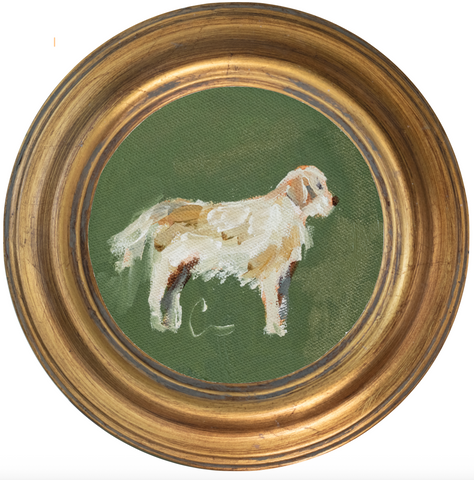 Golden Retriever 4 -5x5 (~7"x7 framed)