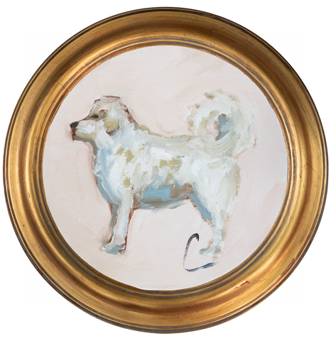 Great Pyrenees -8x8 (~10"x10 framed)