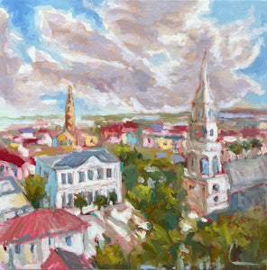 Holy City Steeples 2- 24x24