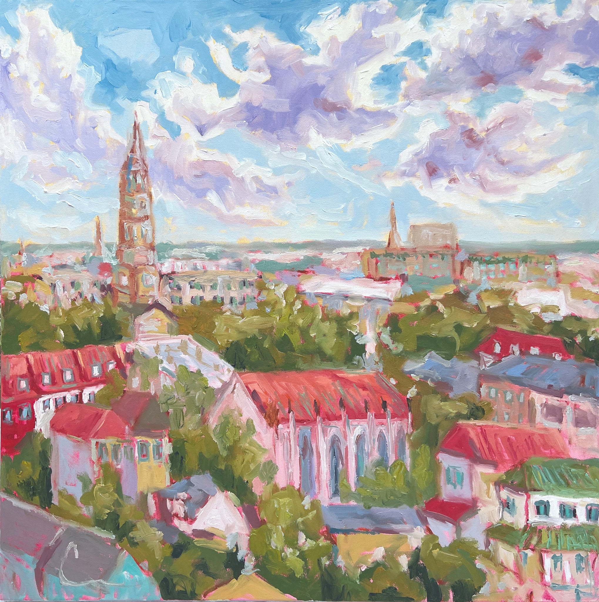 Holy City Steeples 1- 24x24