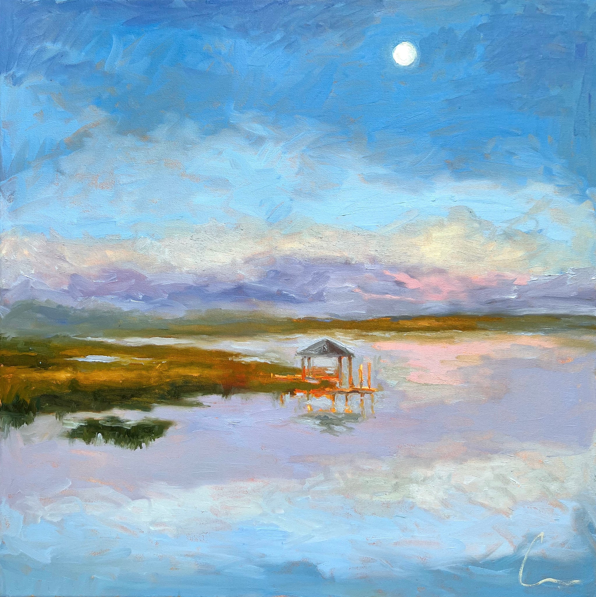 Moonlit Marsh- 24x24