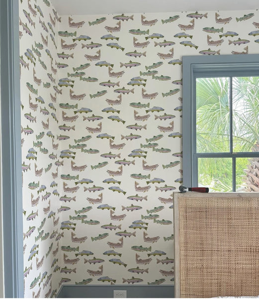 Tight Lines in Cream- Wallpaper
