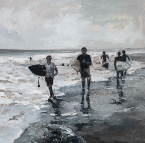 Kevin's Surf (3d) - 36X36" (Framed)