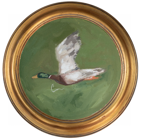 Mallard Flying -8x8 (~10"x10 framed)