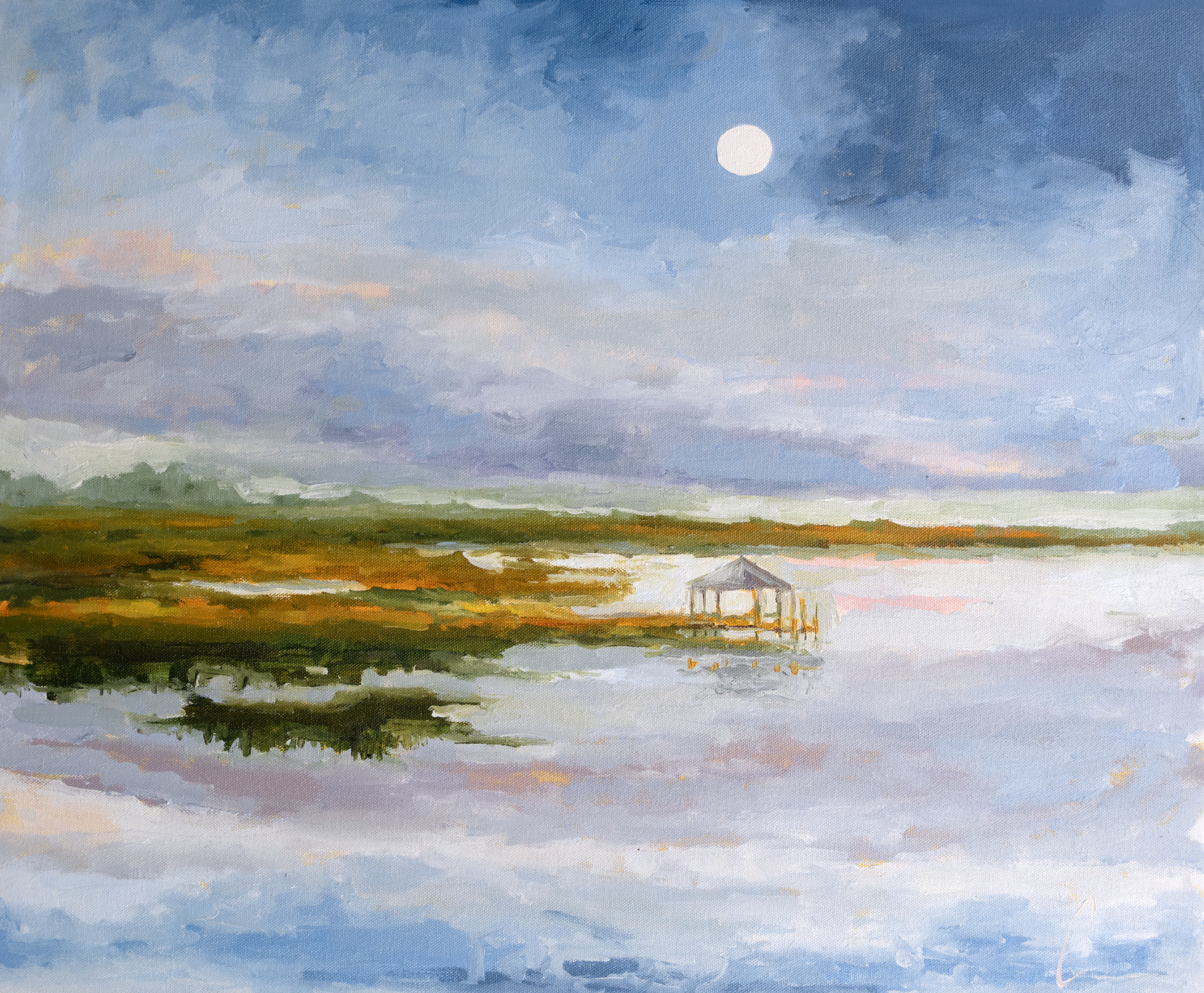 Moonlit (1t) - 24X18" (Comes Framed)