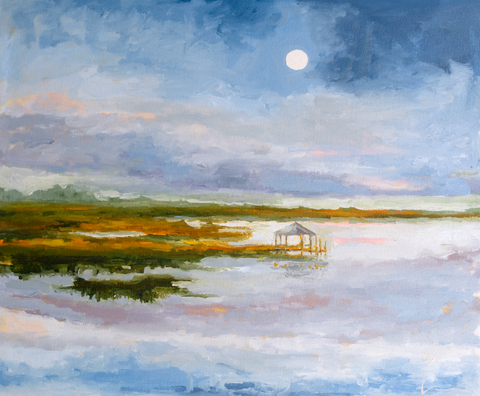 Moonlit (1t) - 24X18" (Comes Framed)