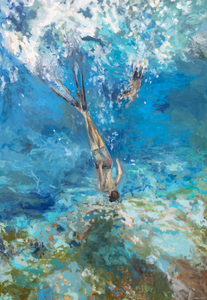 Nash Diving (hall) - 40X60" (Comes Framed)