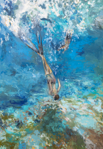 Nash Diving (hall) - 40X60" (Comes Framed)