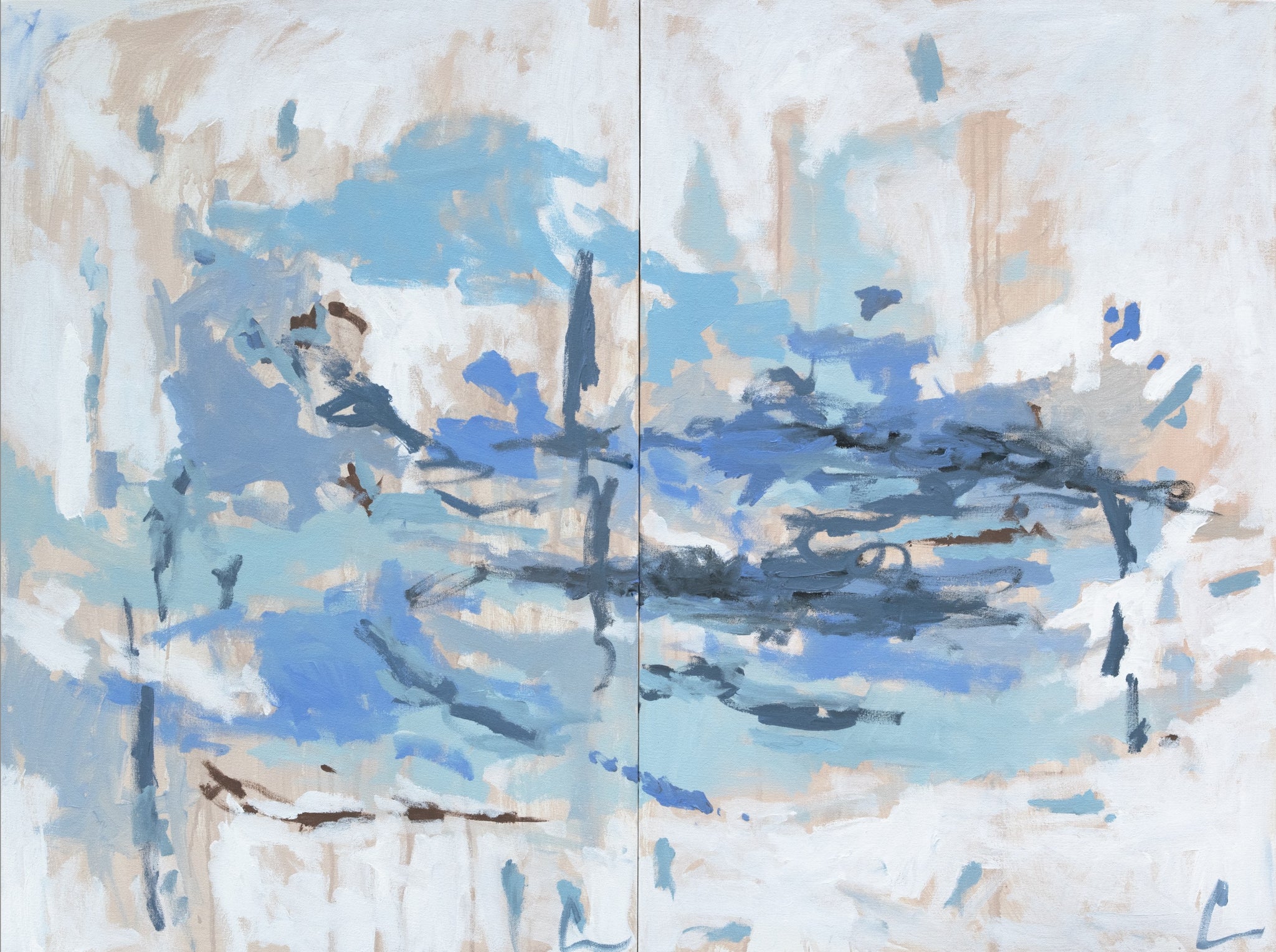 Beautiful Mess Diptych- 48x36 (two 24x36)