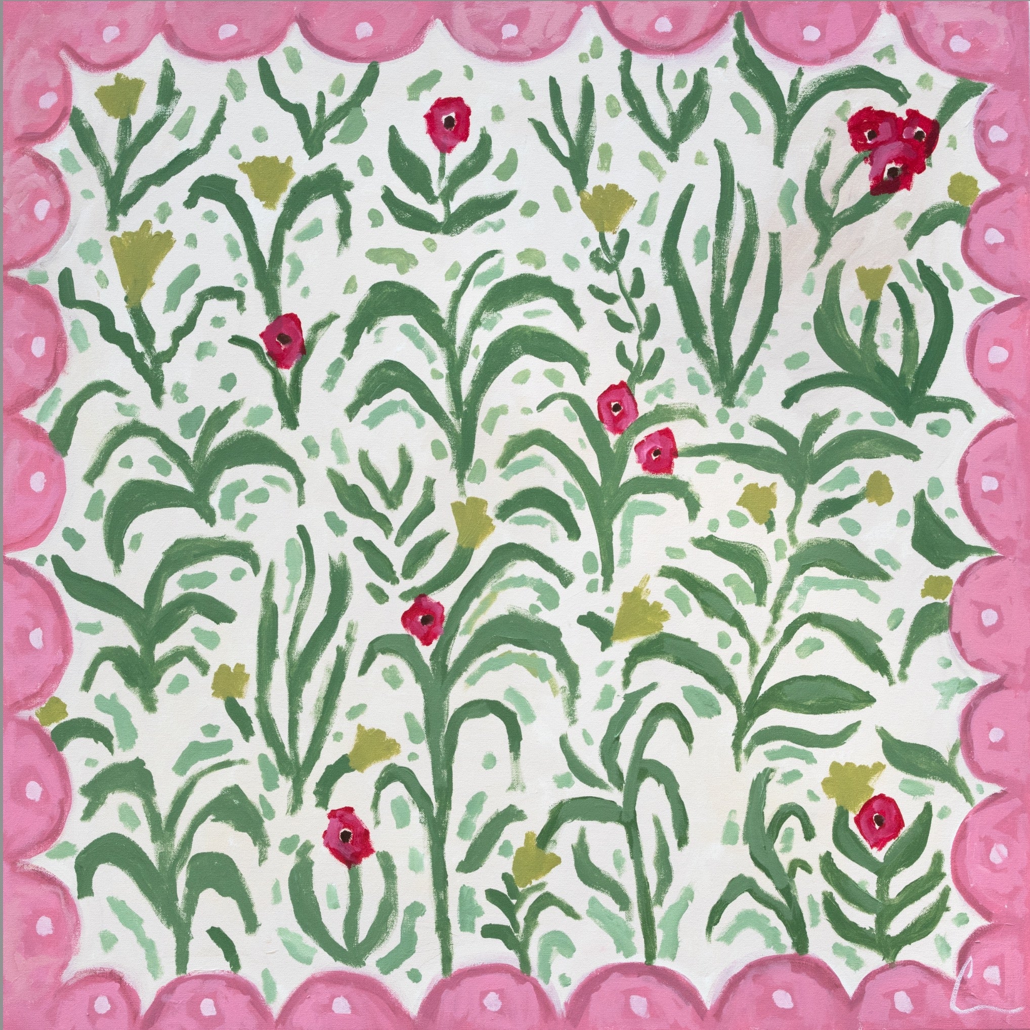 Falling Botanics- 36x36
