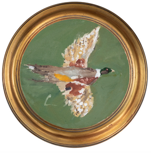 Pheasant Flying -8x8 (~10"x10 framed)