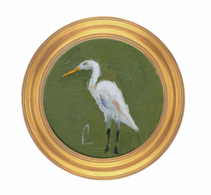 Round Egret 1 (1j) - 5X5"