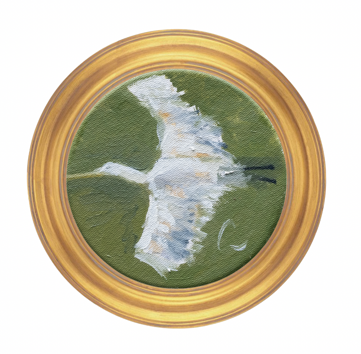 Round Egret 2 (1k) - 5X5"