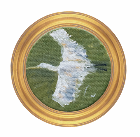 Round Egret 2 (1k) - 5X5"