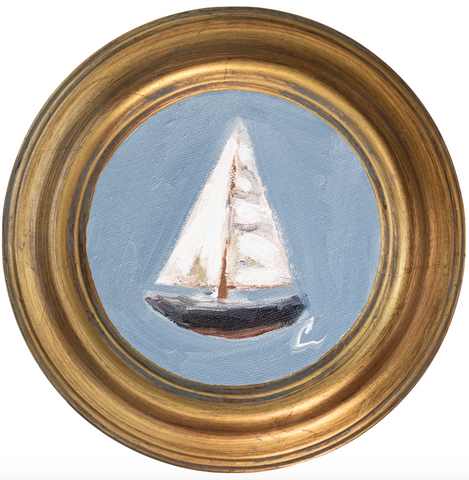 Sailboat 1 -5x5 (~7"x7 framed)
